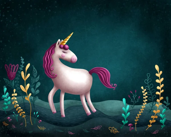 Little unicorn ilustracja — Zdjęcie stockowe