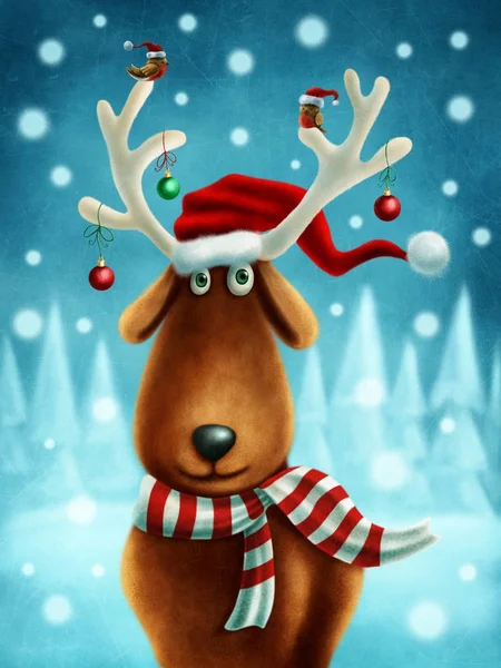 Little reindeer illustration — Stock Photo, Image