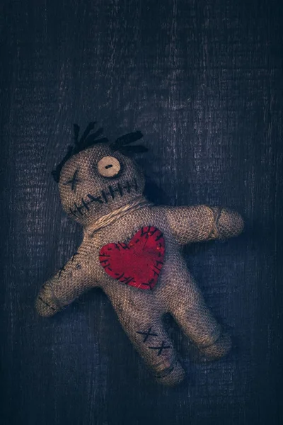 Voodoo doll with pins — Stock Photo, Image