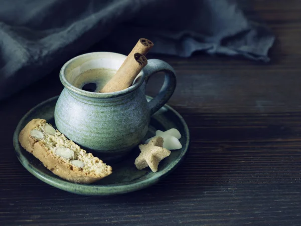 Caffè con cannella — Foto Stock