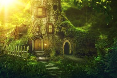 Fantasy tree house clipart