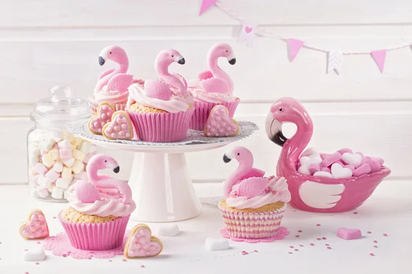 Flamingo pohár dorty — Stock fotografie