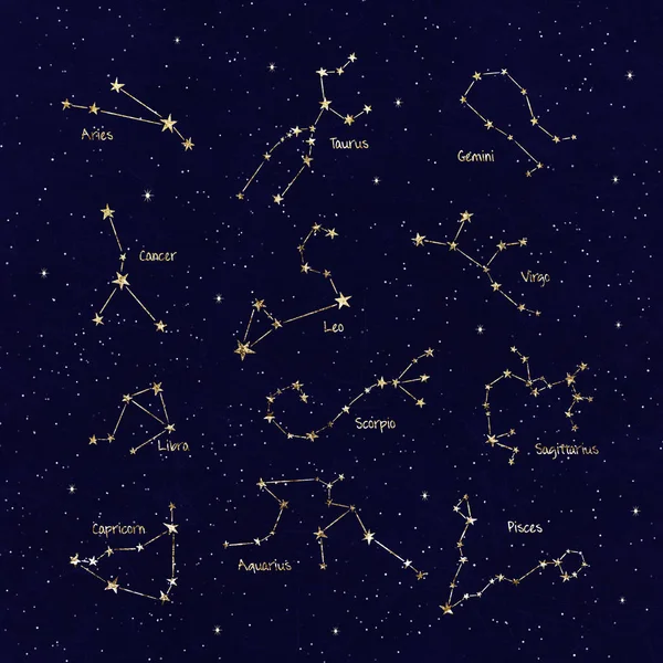 Mapa de estrellas cielo — Foto de Stock