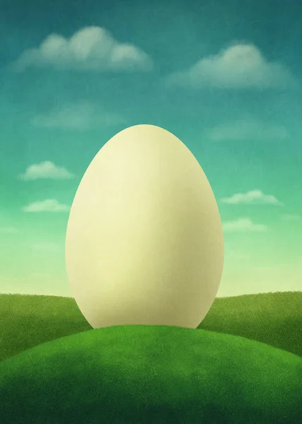 Пасхальное яйцо в поле — стоковое фото