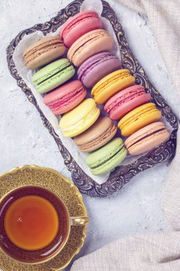 renkli macarons 