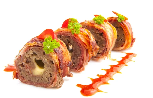 Rotolo di sushi di carne — Foto Stock