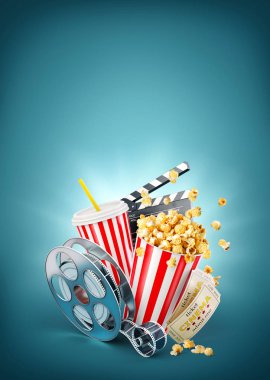 Olağandışı sinema kavramı 3d çizim