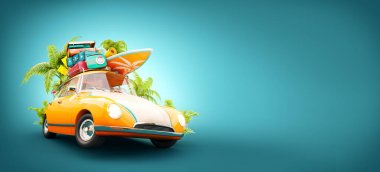 yaz seyahati illüstrasyonu