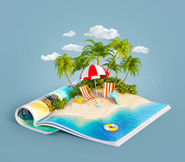 Стулья на песчаном пляже
