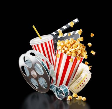 Olağandışı sinema kavramı 3d çizim