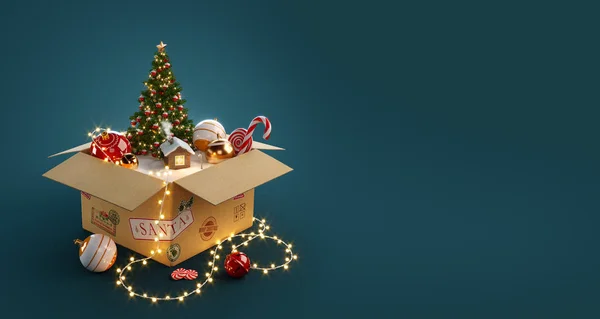 Geöffnete Geschenkbox — Stockfoto