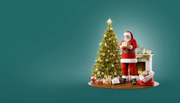 Szokatlan karácsonyi 3D illusztráció — Stock Fotó