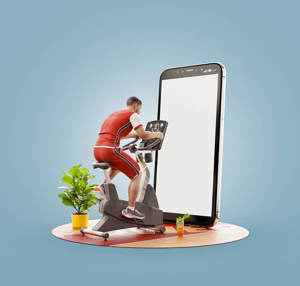 Unusual 3d illustration of a athletic man — Stok fotoğraf