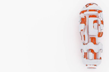 Yüksek teknoloji teknoloji kavramı. 3D render soyut Futuristick arka plan