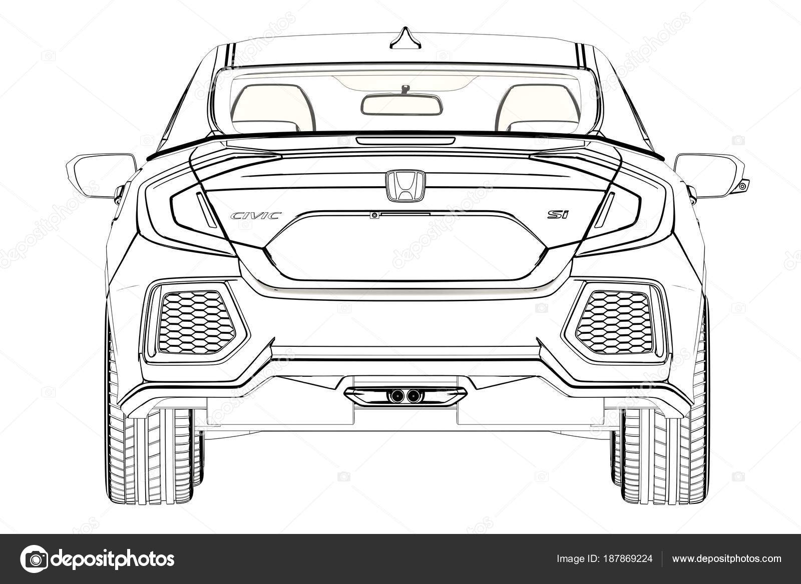 Honda Civic Type R Concept Design Sketch  Car Body Design