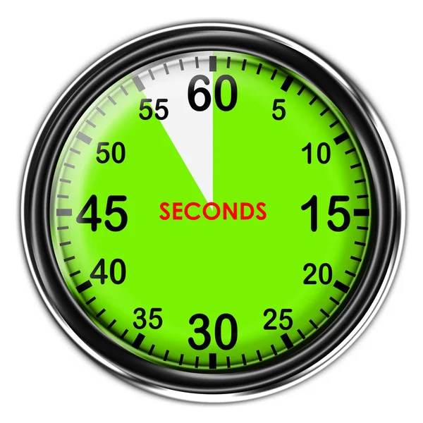 Εικονογράφηση μεταλλικό χρονόμετρο με διακόπτη, 55 δευτερόλεπτα. — Φωτογραφία Αρχείου