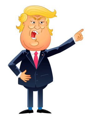 Donald Trump karikatür portresi.