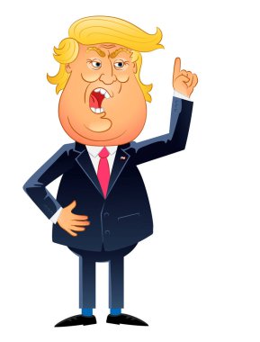 Donald Trump karikatür portresi.