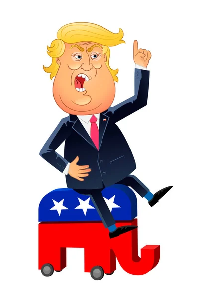 Retrato de caricatura de Donald Trump . —  Fotos de Stock