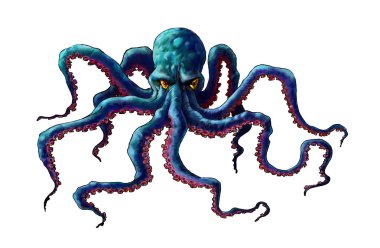 Figure sea monster , giant octopus. clipart