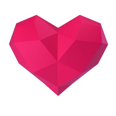 Geometrik pembe kalp