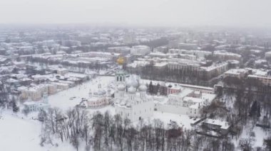 Aerial view Vologda Kremlin landmark