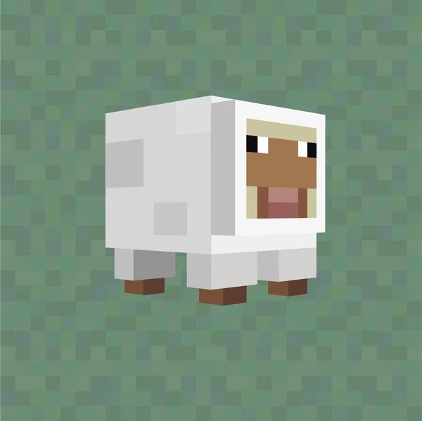 Minecraft Chikibamboni Bit Pixel Layout Spielelemente Web Benutzeroberfläche — Stockvektor