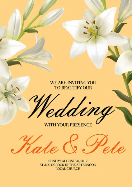 Приглашение или свадебная открытка с цветочным фоном . — стоковое фото