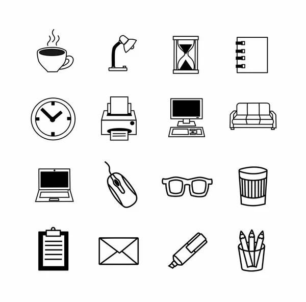 Conjunto de ícones de negócios da Web - Material de escritório. Vetor . — Fotografia de Stock