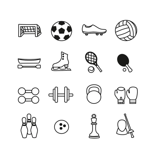 Iconos deportivos. Ilustración vectorial . — Foto de Stock
