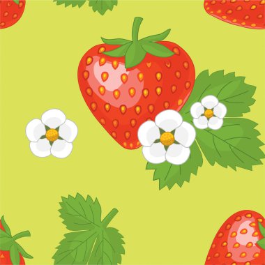 Çilek deseni. Sorunsuz doku.