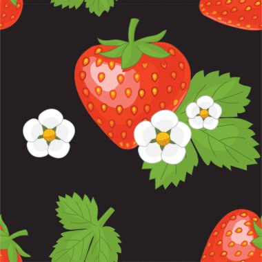 Çilek deseni. Sorunsuz doku.