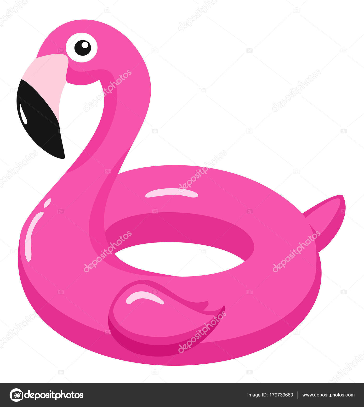 Flamingo şişme havuz float. Vektör çizim. Vektörel çizim ©Tayka_ya