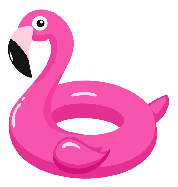 Flamingo flotador inflable de la piscina. Ilustración vectorial . — Vector de stock