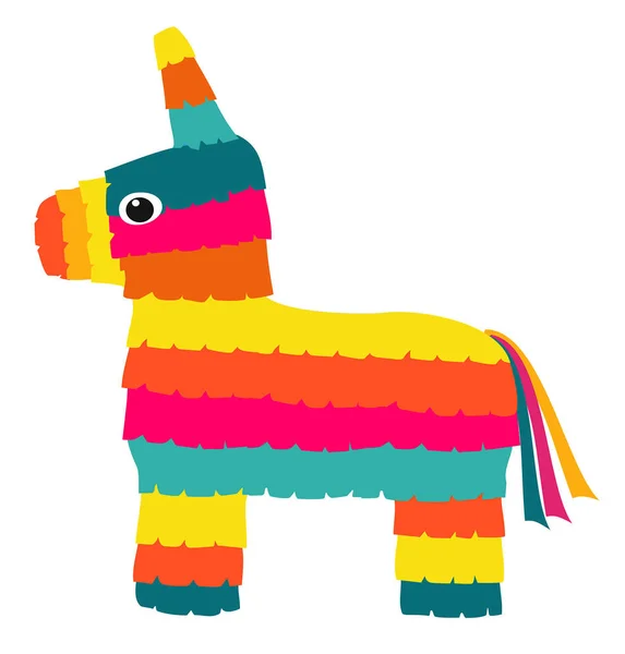 Vector colorful pinata isolated on white background. — Stock Vector