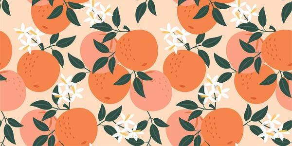 オレンジのパターン ベクトルシームレスなテクスチャ — ストックベクタ