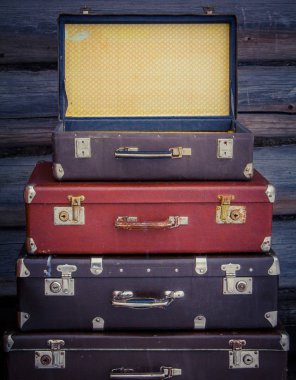 Her diğer Vintage bavul farklı boyut ve renkleri vardır