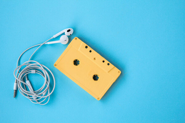 yellow cassette for tape recorder