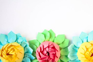 renkli nilüferler kağıttan