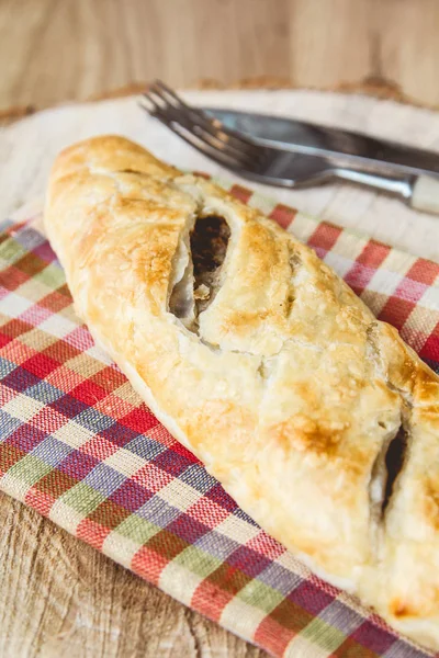 Unsweetened Pies Meat Stuffing — Stock Photo, Image