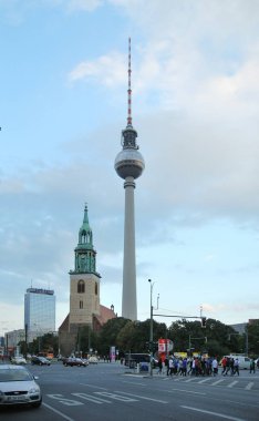 TV tower in Alexanderplatz in Berlin. Germany