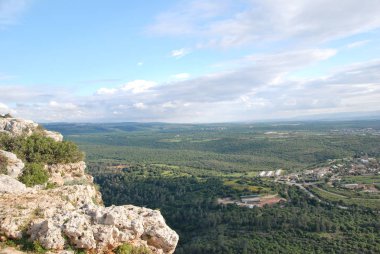 Üst Galilee, İsrail'in dağlık çevrenin görünümü