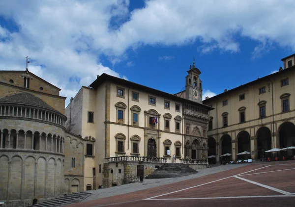 Piazza Grande Plaza Principal Ciudad Toscana Arezzo Italia — Foto de Stock