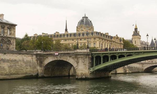 Gyönyörű Kilátás Szajna Folyótól Párizsig Franciaország — Stock Fotó