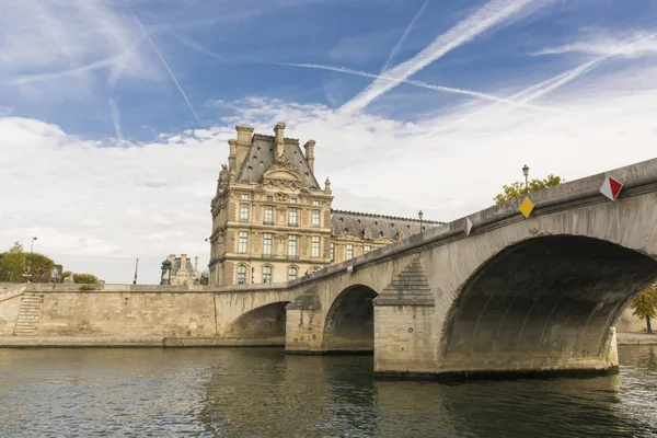 Bella Vista Dalla Senna Museo Del Louvre Parigi Francia — Foto Stock