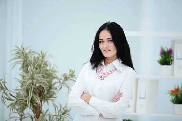 Portrait of a young businesswoman in modern office — Stock Photo, Image