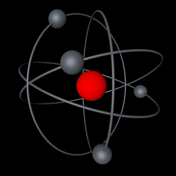 atomlar, elektronlar, 3d çizim