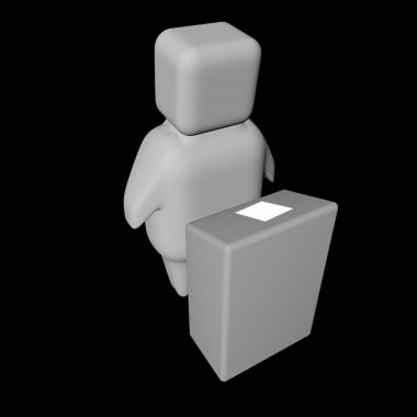 Kavramsal görüntü, hoparlör, seyirci, 3d