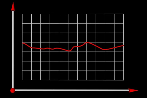 Graph, chart, 3d illustration — Stock Photo, Image