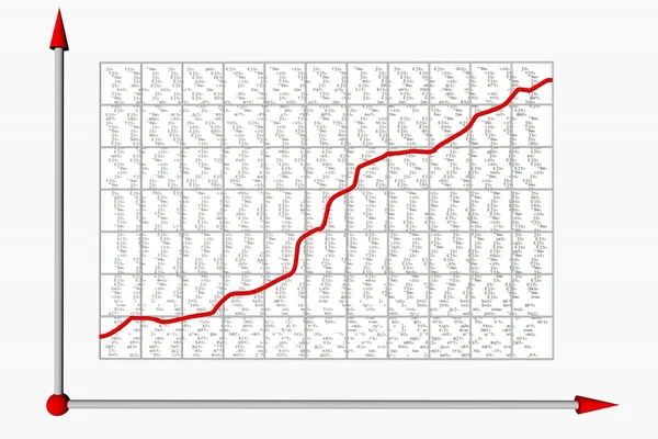 Graph, chart, 3d illustration — Stock Photo, Image